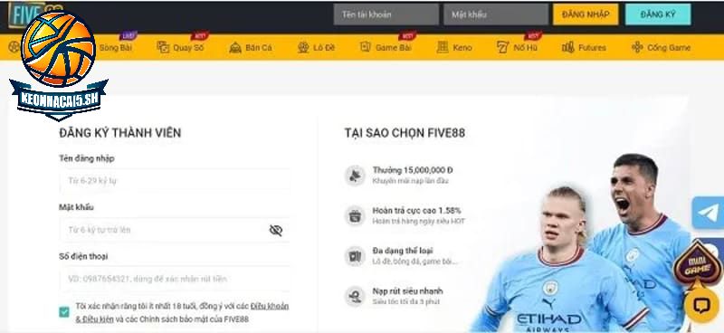 Hướng dẫn tại tài khoản Five88 chi tiết cho người chơi mới