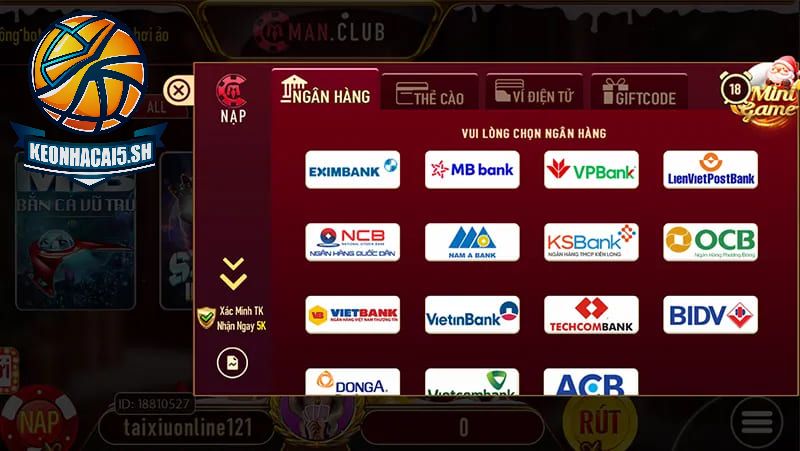 Nạp tiền ManClub