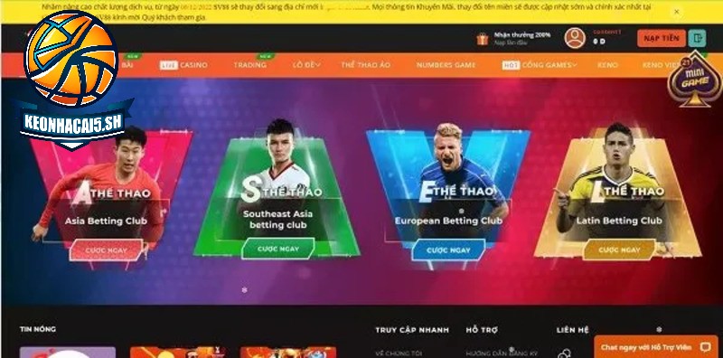 Các sản phẩm cá cược hấp dẫn nhất tại SV88 hiện nay